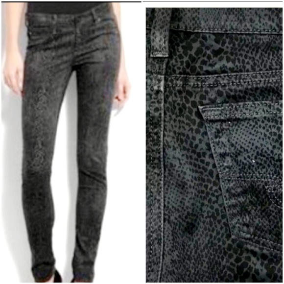 Ag Adriano Goldschmied Denim - AG Snakeskin Print Skinny Jeans